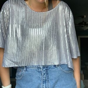 Silver Shimer Top
